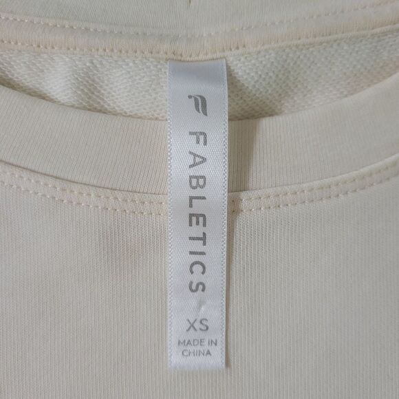 Fabletics Women's Cream Sleeveless Crewneck Pullover Terry Tank Top - Picture 3 of 14